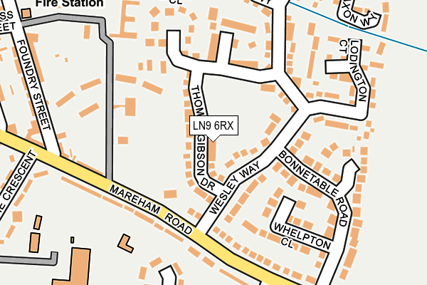 LN9 6RX map - OS OpenMap – Local (Ordnance Survey)