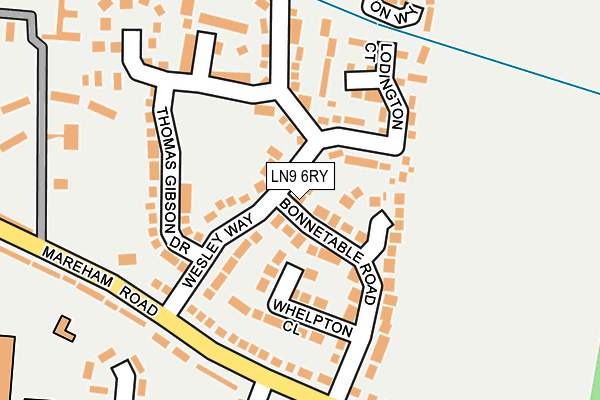 LN9 6RY map - OS OpenMap – Local (Ordnance Survey)