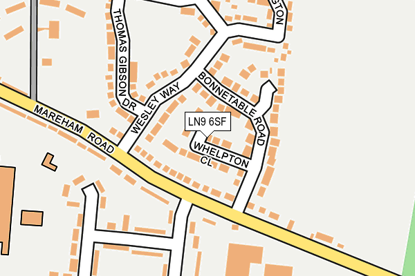 LN9 6SF map - OS OpenMap – Local (Ordnance Survey)