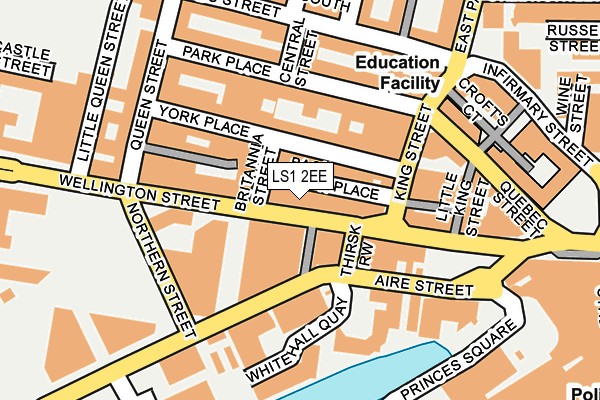 LS1 2EE map - OS OpenMap – Local (Ordnance Survey)