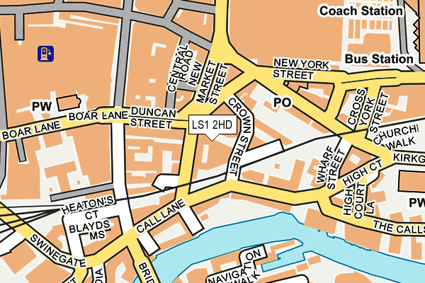 LS1 2HD map - OS OpenMap – Local (Ordnance Survey)