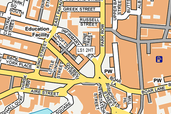 LS1 2HT map - OS OpenMap – Local (Ordnance Survey)