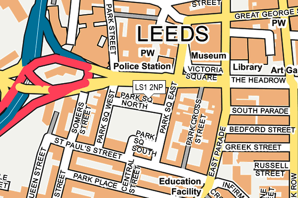 LS1 2NP map - OS OpenMap – Local (Ordnance Survey)