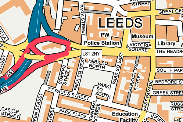 LS1 2NY map - OS OpenMap – Local (Ordnance Survey)