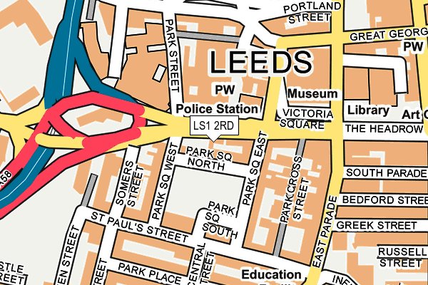 LS1 2RD map - OS OpenMap – Local (Ordnance Survey)