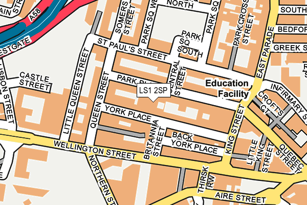 LS1 2SP map - OS OpenMap – Local (Ordnance Survey)