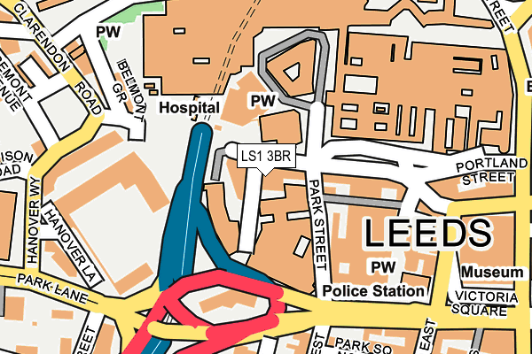 LS1 3BR map - OS OpenMap – Local (Ordnance Survey)