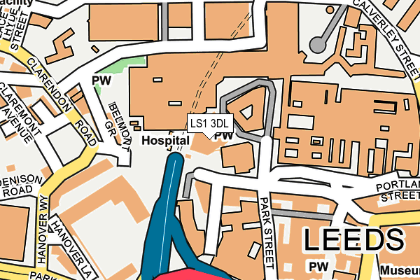 LS1 3DL map - OS OpenMap – Local (Ordnance Survey)