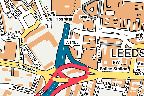 LS1 3EB map - OS OpenMap – Local (Ordnance Survey)