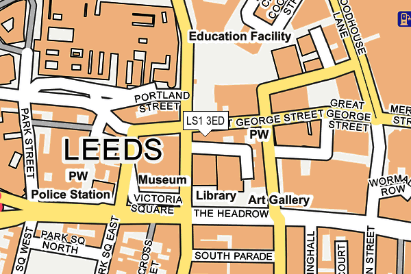 LS1 3ED map - OS OpenMap – Local (Ordnance Survey)