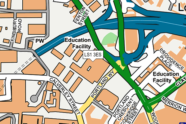 LS1 3ES map - OS OpenMap – Local (Ordnance Survey)