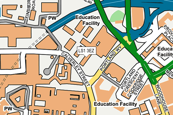 LS1 3EZ map - OS OpenMap – Local (Ordnance Survey)