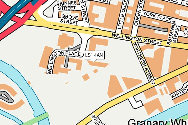 LS1 4AN map - OS OpenMap – Local (Ordnance Survey)