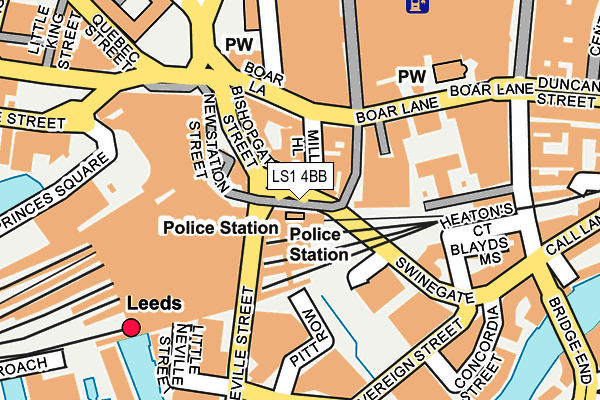 LS1 4BB map - OS OpenMap – Local (Ordnance Survey)