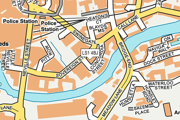 LS1 4BJ map - OS OpenMap – Local (Ordnance Survey)
