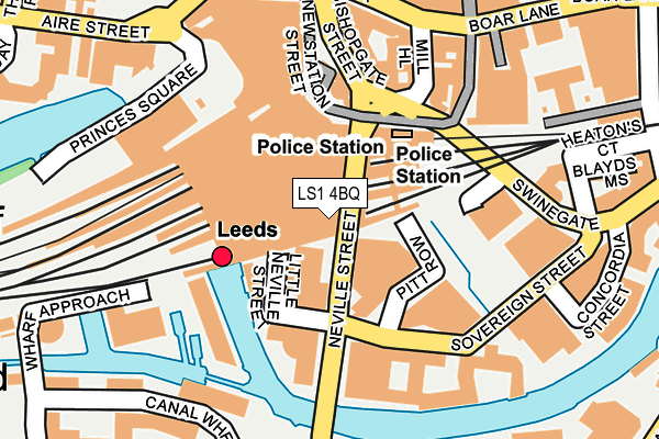 LS1 4BQ map - OS OpenMap – Local (Ordnance Survey)