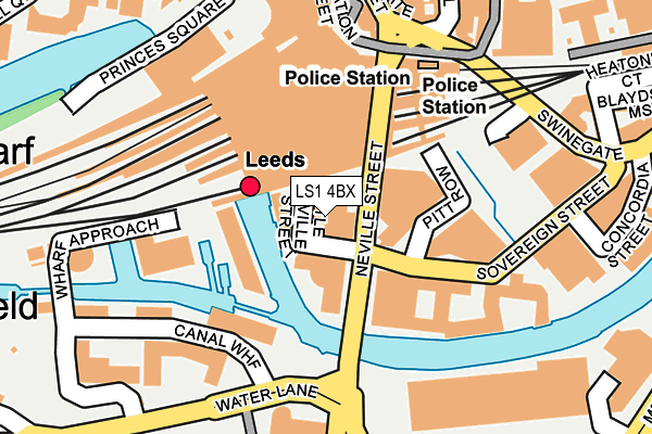 LS1 4BX map - OS OpenMap – Local (Ordnance Survey)