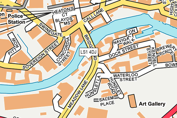 Map of MEANWOOD VALLEY MILLS LIMITED at local scale