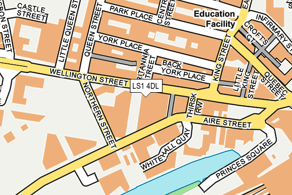 LS1 4DL map - OS OpenMap – Local (Ordnance Survey)