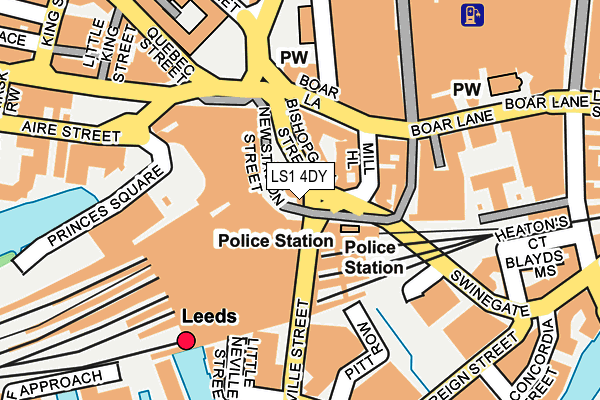 LS1 4DY map - OS OpenMap – Local (Ordnance Survey)