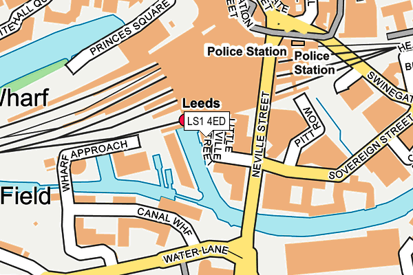 LS1 4ED map - OS OpenMap – Local (Ordnance Survey)