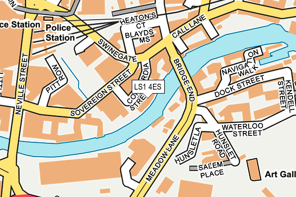 LS1 4ES map - OS OpenMap – Local (Ordnance Survey)