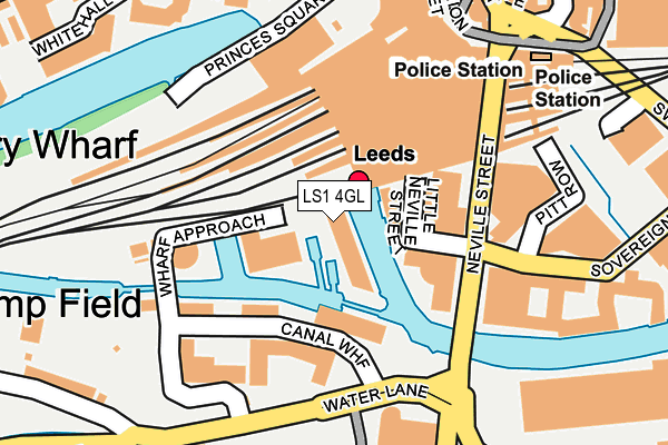 LS1 4GL map - OS OpenMap – Local (Ordnance Survey)