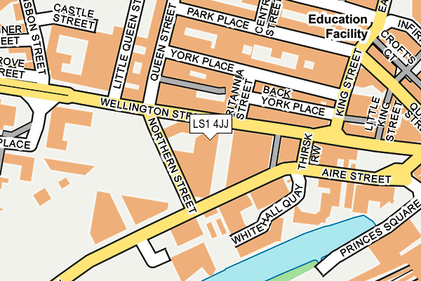 LS1 4JJ map - OS OpenMap – Local (Ordnance Survey)