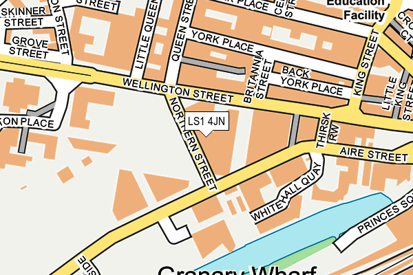 LS1 4JN map - OS OpenMap – Local (Ordnance Survey)