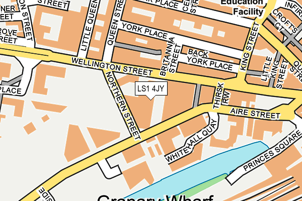 LS1 4JY map - OS OpenMap – Local (Ordnance Survey)