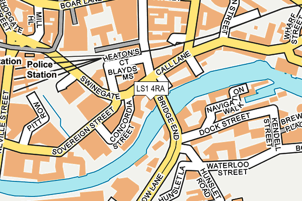LS1 4RA map - OS OpenMap – Local (Ordnance Survey)