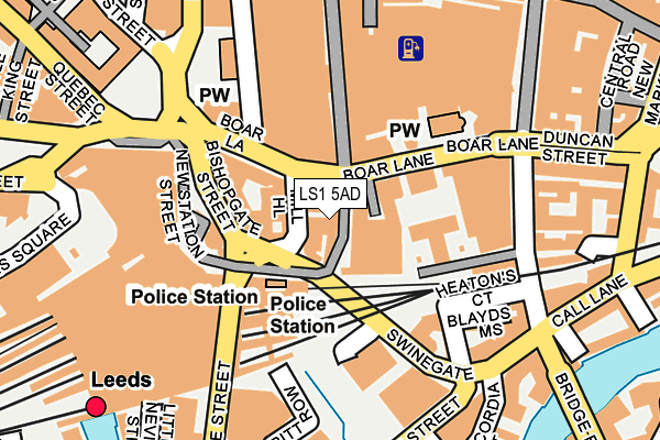 LS1 5AD map - OS OpenMap – Local (Ordnance Survey)