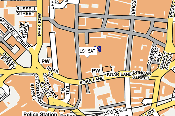 LS1 5AT map - OS OpenMap – Local (Ordnance Survey)