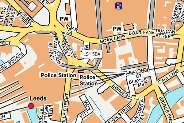 LS1 5BA map - OS OpenMap – Local (Ordnance Survey)