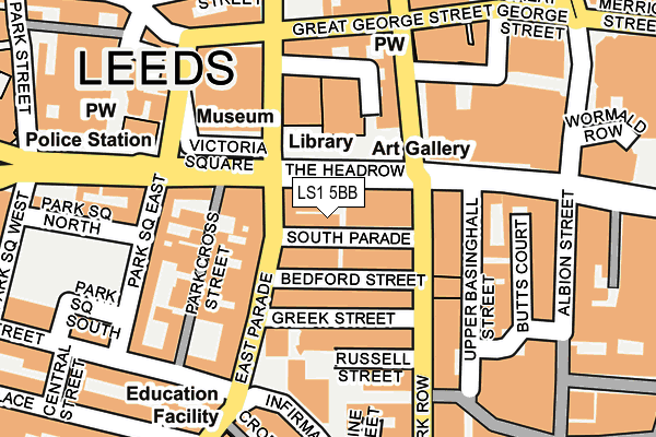 LS1 5BB map - OS OpenMap – Local (Ordnance Survey)