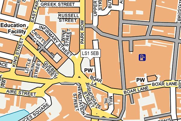 LS1 5EB map - OS OpenMap – Local (Ordnance Survey)