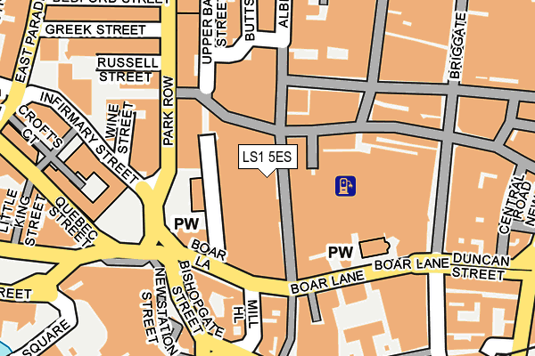 LS1 5ES map - OS OpenMap – Local (Ordnance Survey)
