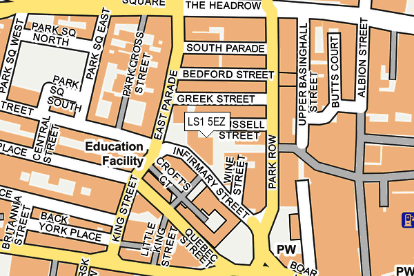 LS1 5EZ map - OS OpenMap – Local (Ordnance Survey)