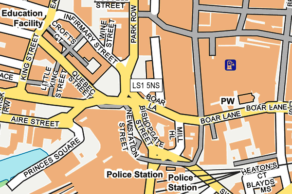 LS1 5NS map - OS OpenMap – Local (Ordnance Survey)