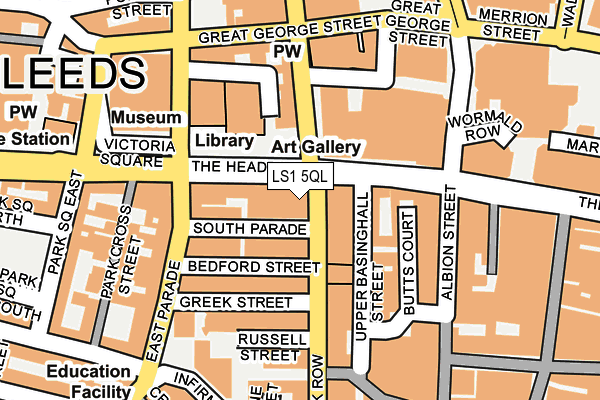 LS1 5QL map - OS OpenMap – Local (Ordnance Survey)