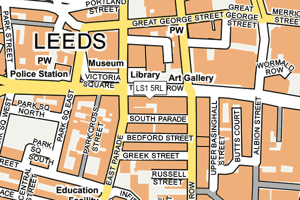 LS1 5RL map - OS OpenMap – Local (Ordnance Survey)