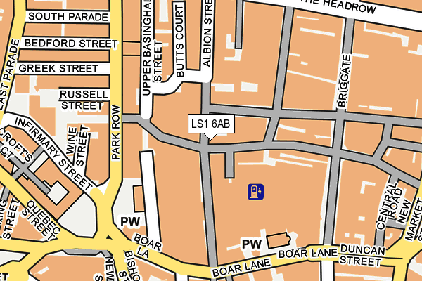 LS1 6AB map - OS OpenMap – Local (Ordnance Survey)
