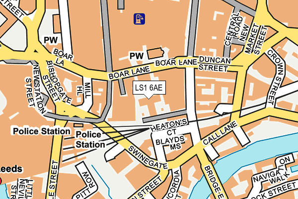 LS1 6AE map - OS OpenMap – Local (Ordnance Survey)