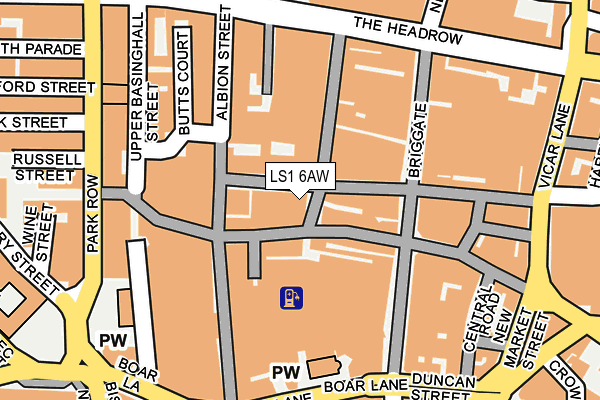 LS1 6AW map - OS OpenMap – Local (Ordnance Survey)