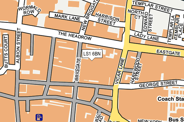LS1 6BN map - OS OpenMap – Local (Ordnance Survey)