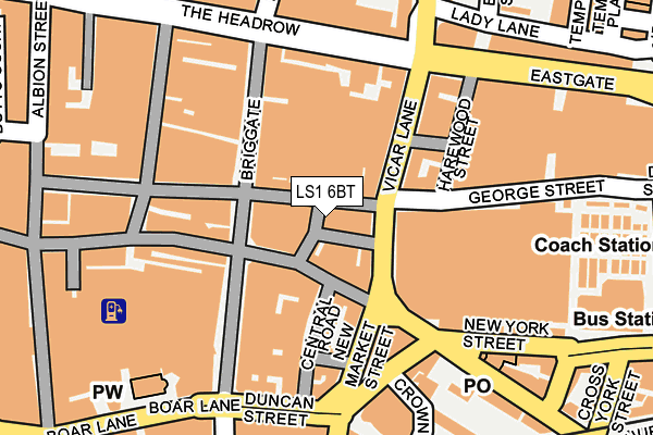 LS1 6BT map - OS OpenMap – Local (Ordnance Survey)