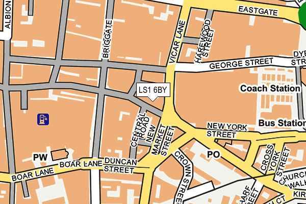LS1 6BY map - OS OpenMap – Local (Ordnance Survey)