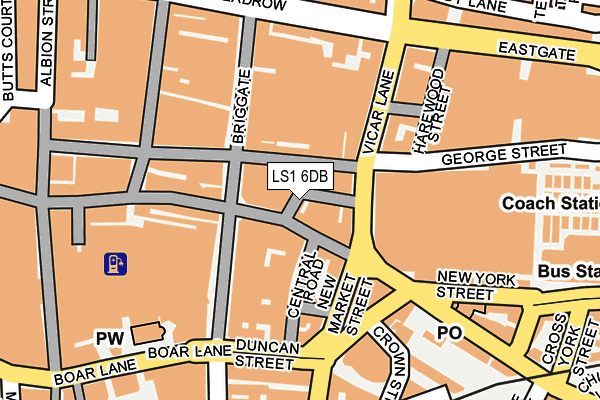 LS1 6DB map - OS OpenMap – Local (Ordnance Survey)