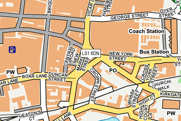 LS1 6DN map - OS OpenMap – Local (Ordnance Survey)