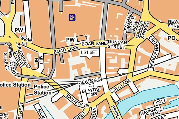 LS1 6ET map - OS OpenMap – Local (Ordnance Survey)